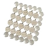20 Sets Cabochon Pendant Tray Bezel with Round Circle Clear Glass Dome Tiles for Photo Charm by N'joy, 1-Inch (25mm), Bright Silver
