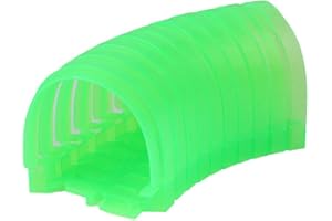 QUOXO Track Accessory Tunnel for Tracks Cars Replacement Only, DIY Flexible Race Track Toy Play Set Accessories(Green 8pcs Rails)