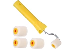 5Piece Compactly Paint Roller Set with 1Inch Wool Roll Brush Perfect for Detailed Edges and Hard to Reach Corners Miniature P