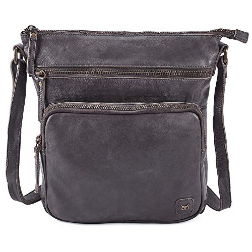 Real Leather Crossbody Bags Purses for Women Shoulder Handbags Crossover Handmade Stylish Trendy Pocketbook (Grey Washed Vintage) - Thumbnail 7