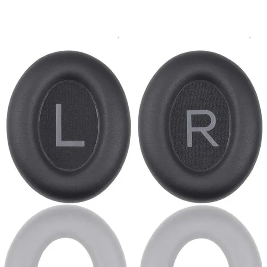 INF Replacement Earpads for Bose QuietComfort 45 (QC45) Headphones - 1 Pair Black Protein Leather & Soft Foam Ear Cushions, Noise-Isolating Comfortable Ear Pads, Enhanced Sound Quality, 9*7*2cm Size