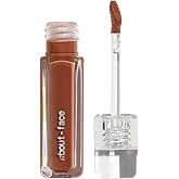 about-face Light Lock Lip Gloss Bitter Half – Non-Sticky, High-Shine Lip Oil Gloss with Coconut Oil, Peppermint & Lavender – Vegan, Cruelty-Free, Clean Beauty – 0.21 oz (Rich Espresso)