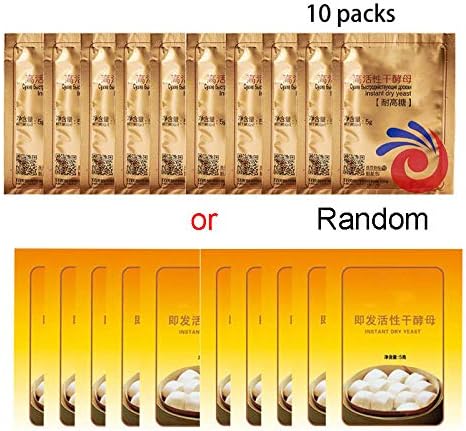 Tentenentent 10bags 50g Bread Instant Yeast Active Dry High Glucose Tolerance Baking Supplies for You Enjoy Stay Home Cooking Baking and Have Fun with Family
