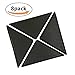 BakeWarePlus 8 PCS Non Slip Rug Grippers Carpet Rubber Anti-skid Pads Reusable Washable Triangle Pad with Rug Sticker Black