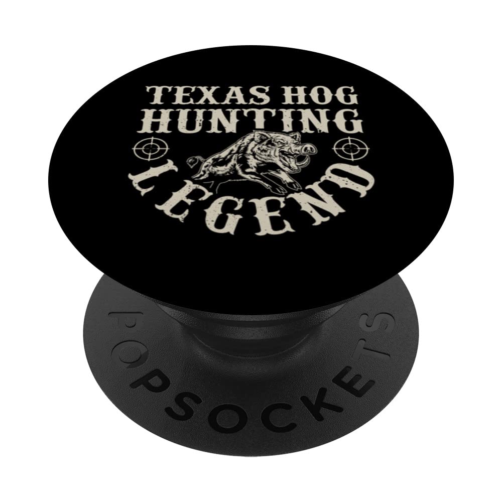 Texas Hog Hunting Legened Wild Hog Hunter PopSockets Swappable PopGrip