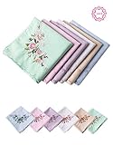 Ladies Soft Embroidered Rose Handkerchiefs-60s