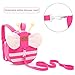 Vox Baby Girl Backpack Cute Cartoon Backpack with Leash for Toddlers Little Kids Backpack Cute Bee Animal Bag with Chest Strap, Pink