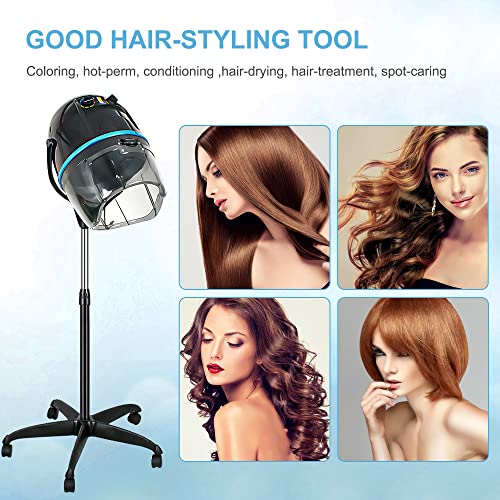 Professional Hooded Floor Hair Dryer Adjustable Hair Dryer Stand