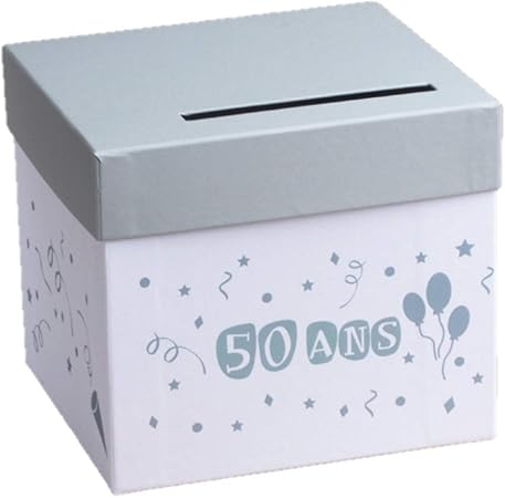 Y D Urne Anniversaire Par Age Ou Joyeux Anniversaire Blanc Gris 5x23x 5cm L Unite 50 Ans Amazon Fr Cuisine Maison