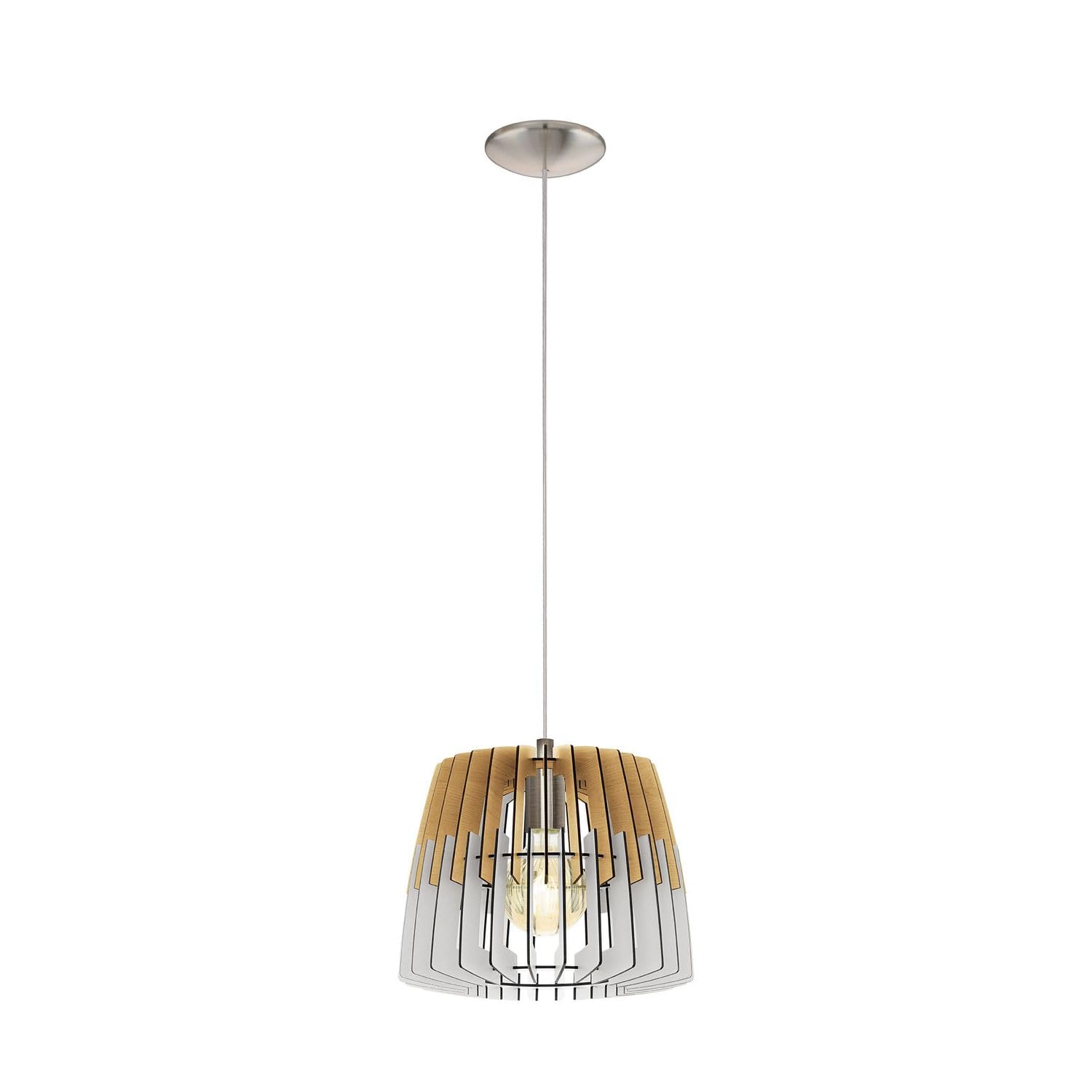 EGLO Artana Pendant Light, Steel, 60 W, Nickel Matte, Pendant Light, Diameter 30 cm