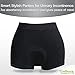 Incontinence Underwear Womens Active Brief (Black) with Super-absorbent (14 Oz) White Bamboo Charcoal Pad. (Large)