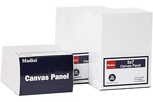 Madisi Painting Canvas Panels 72 Pack, 5X7, Classroom Value Pack Art Canvas