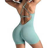 Women’s One-Piece Jumpsuit – Seamless Stretchy Romper Sleeveless Workout Outfit Sport Bodysuit for Gym, Yoga and Streetwear
