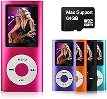 MYMAHDI Digital Compact and Portable MP3 / MP4 Player with Photo Viewer, E-Book Reader and Voice Recorder and FM Radio Video Movie, Pink