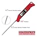 Digital Cooking Food Meat Thermometer Instant Read for Food Grill Smoker Baking BBQ Oven Frying (red)