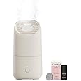 Canopy Portable Misting Humidifier - Cordless 11 HR Run Time, 500 mL, TSA Approved Travel Humidifier - Alleviate Symptoms of Allergies, Flu, Cold, Dry Skin - Includes Aroma & Adapter - Cream