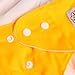 Adjustable Reusable Washable One Size Baby Cloth Diaper Diapers Nappy 1 Diaper + 2 Inserts Yellow
