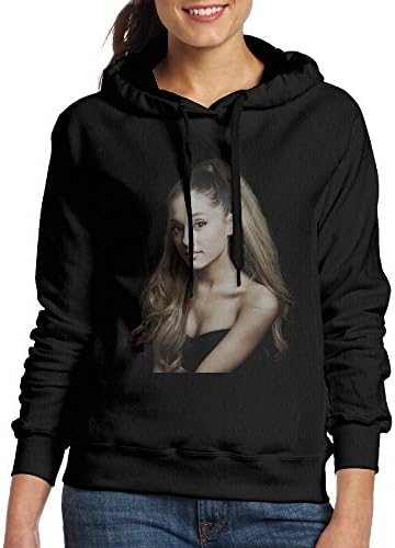 Zengbaba Women's Ariana Grande Hooded Sweatshirt Black