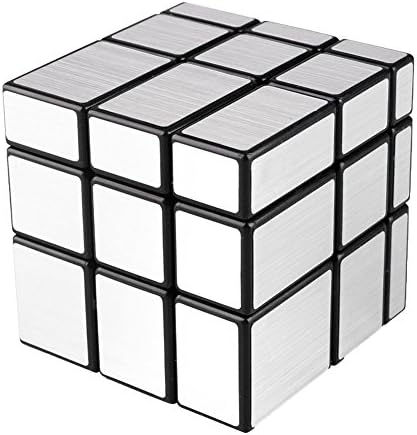 KITTEC 3x3x3 Brushed Mirror Magic Cube Puzzle Silver