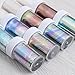 NICOLE DIARY 12 Pcs/Set Starry Sky Nail Foils Multicolor 4x100cm Nail Sticker Decal DIY Manicure Nail Art Transfer Sticker