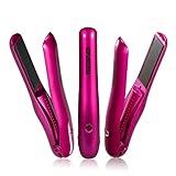 [2016 Patented] NEXGADGET Hair Straightener Rechargeable Mini Cordless Flat Iron With Power Bank Function(2200mAh/3.7V) Portable Travel Straightener For Hair Straightening And USB Devices Charging