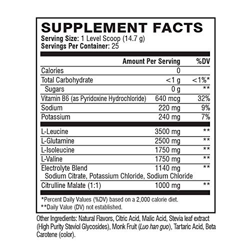 XTEND Natural Zero BCAA Powder Orange Passionfruit Free of Artificial