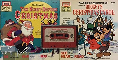 Walt Disney Storyteller Book Tape Mickey S Christmas Carol The Night Before Christmas Books Tape 2 Books On 1 Cassette 1978 Amazon Com Books