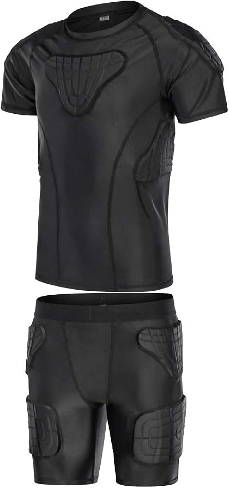 TUOY Youth Boys Padded Protective Shirts Shorts for Football Paintball Baseball : Clothing