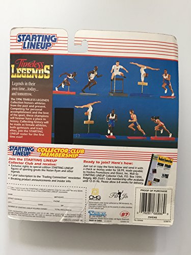 Starting Lineup JESSE OWENS / USA OLYMPIC TRACK AND FIELD 1996 TIMELESS LEGENDS Kenner Exclusive Collector Trading Card