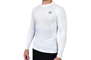 RIBBY SPF 50+ 5mm Padded Rash Guard for Surfing, Boogie, Scuba