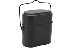 German Style Military Mess Kit Aluminum – 3-in-1 Portable Camping Mess Tin with Heat Resistant Design – Lightweight Outdoor C