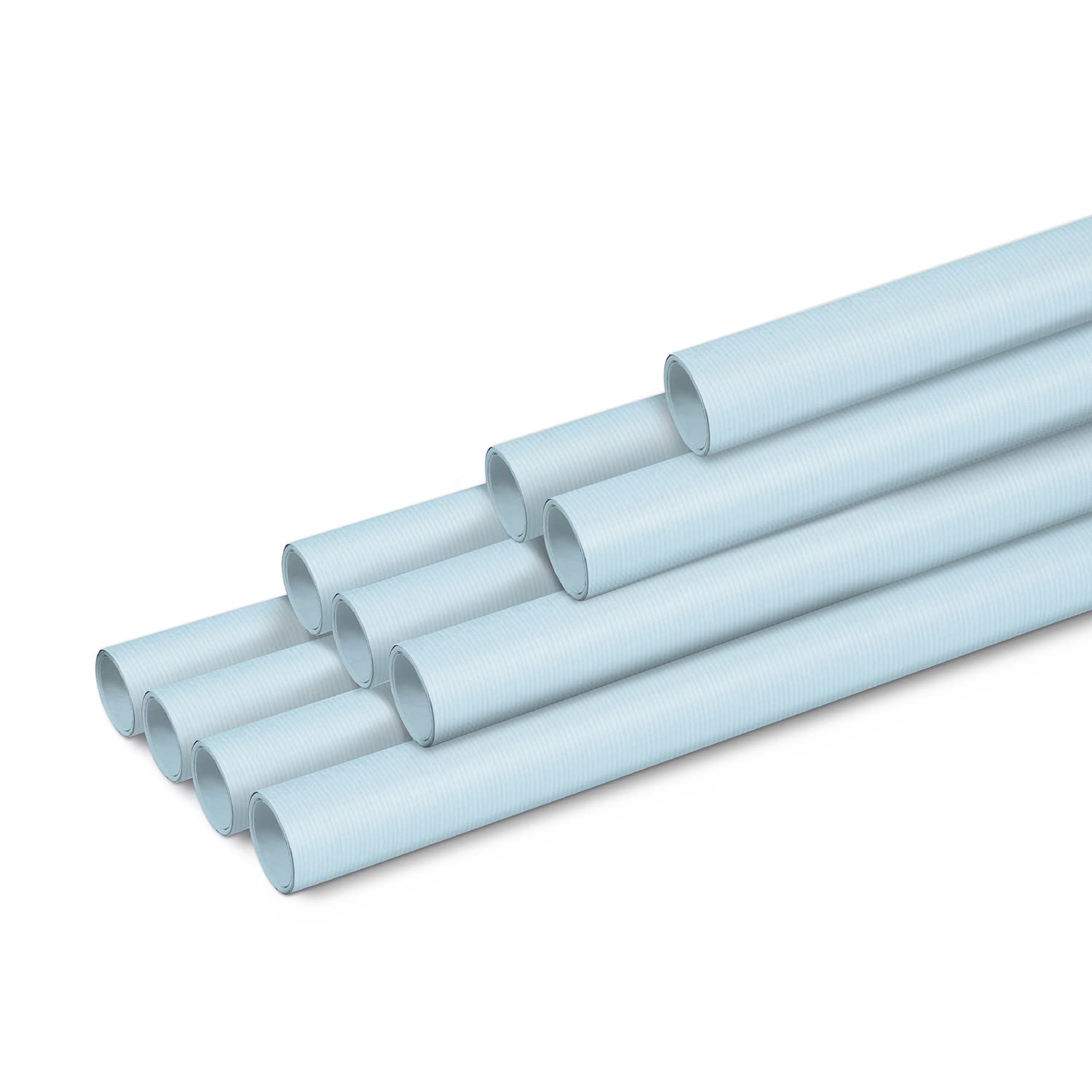 Clairefontaine 95727C - A Box of 10 Rolls of Recycled Coloured Kraft - Dimensions: 3x0,70m - Recycled Kraft 65g - Colour: Sky Blue - Gift-Wrapping, Creative