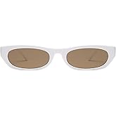 SOJOS Trendy Small Rectangle Polarized Sunglasses for Women Men Retro Y2K Narrow Thin Skinny Sunnies SJ2363