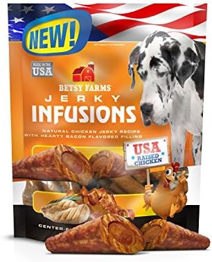 Betsy Farms Infusions Jerky Recipe Dog Treats, Chicken and Bacon, 6 oz.