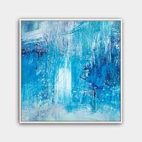 Framed Canvas Wall Art Abstract Color Painting Canvas Prints Home Artwork Decoration for Living Room,Bedroom - 16x16 inches