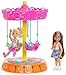Barbie FJH89 Club Chelsea Carousel Swing Mattel (2 Dolls Included), Brown/a