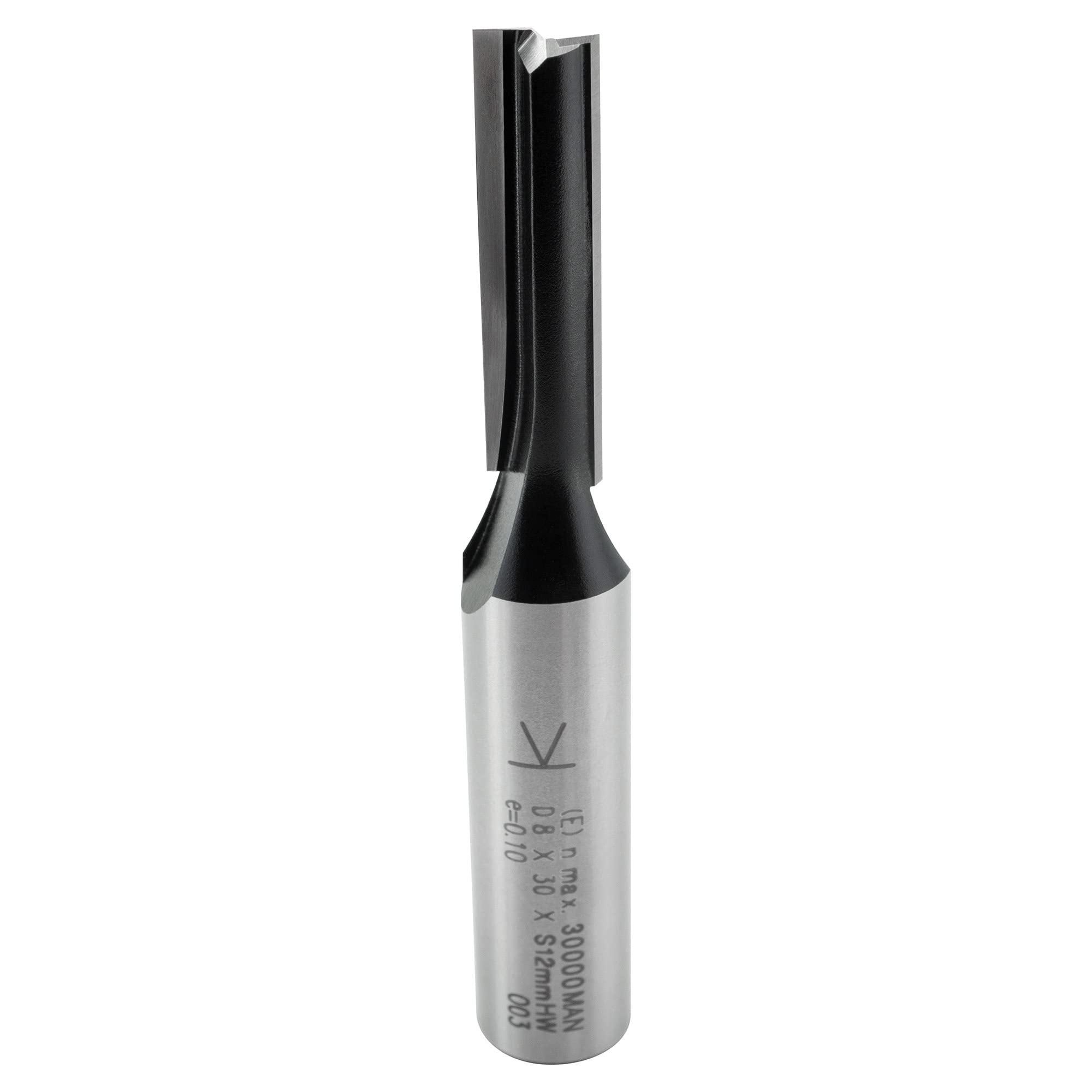 ENT 10517 Straight Cutter Tungsten Carbide TC, Shank (S) 12 mm, Diameter (D) 8 mm, NL 30 mm, SL 40 mm, GL 77 mm