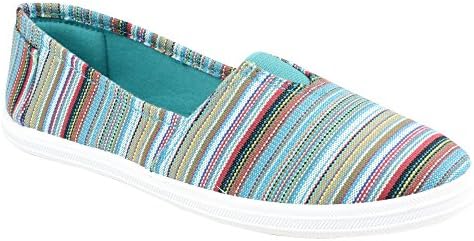 Divaz Taylor Womens Striped Summer Shoes (8 US) (Green)