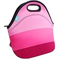OFEILY Insulated Neoprene Lunch Tote Bag - Waterproof, Reusable Lunch Box With Zip, Blue Diamond Pattern - View #5