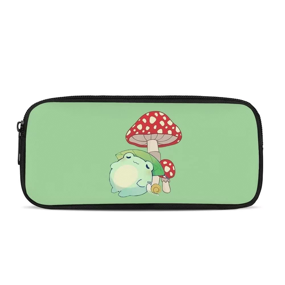 Coloranimal Mushroom Frog Pencil Bag Cute Frog Pen Bag,Kids Children School Pen Holder Case Boys Girls Stationery Pouch