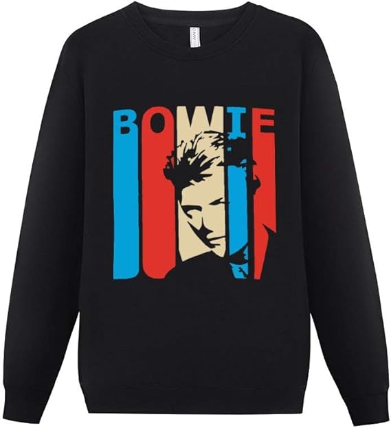 Amazon Co Jp パーカー メンズ Bowie デヴィッド ボウイ 丸襟 トレーナー 裏起毛 アウター かっこいい プルオーバー 春秋冬服 カジュアル 魅力的 服 ファッション小物