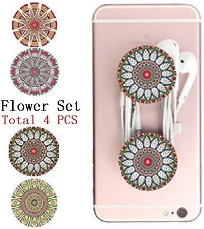Ouker 4 Pack Multi-Function Holder Expanding Stand Grip For all Smartphones and tablet device (Flower Set)