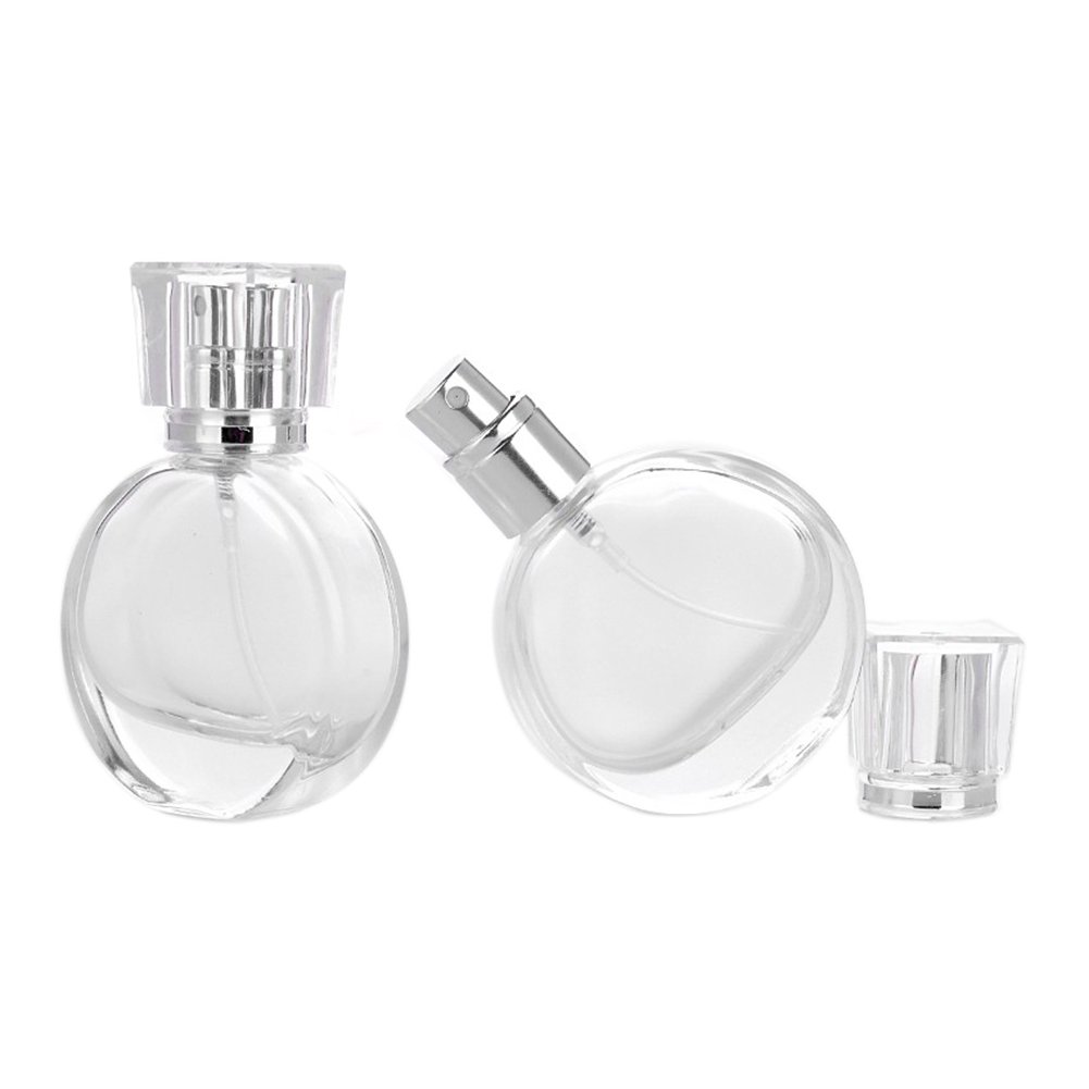 Enslz 2Pcs 25ml Spray Perfume bottle With Pipette Atomizer Containers Empty Glass Refillable Bottles For Travel