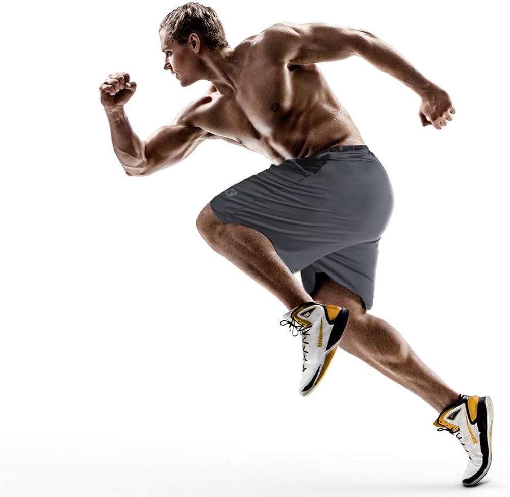 Roadbox Men's 7" Workout Running Shorts Lightweight Gym Athletic Shorts Basketball Shorts for Men with Pocket: Clothing