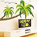 YIUHART Wall Decals Palm Tree Coconut Tree Leaves Wall Stickers Home Decor for Living Room Bedroom Office Kid's Room 23x35”