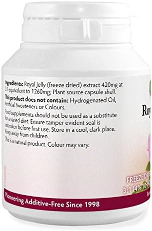 High Strength Royal Jelly Extract 3:1 (4% 10-HDA) 1260mg x 90 Capsules (100% Additive Free), 90 count (Pack of 1) - Image 3