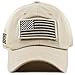The Hat Depot Low Profile Tactical Operator with USA Flag Patch Buckle Cotton Cap (USA- Khaki)