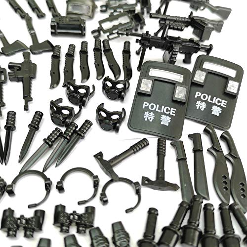 ZHX Military Weapons Accessories Army Series Swat Police Weapons Building Blocks for City Police, Best Kid's Gift Toys Compatible for Major Brand