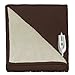Serta Sherpa Microfleece Reversible Electric Heated Throw, Chocolate