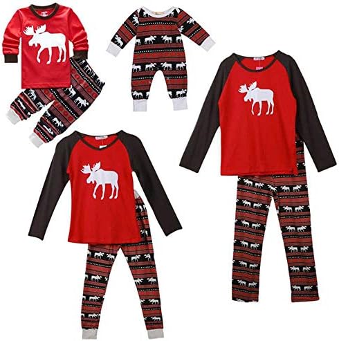 Family Christmas Pajamas Set Kids Girls Boy Mommy Sleepwear Nightwear Mother Daughter Clothes Outfits